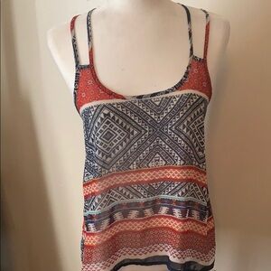 American dream sheer print top sz small